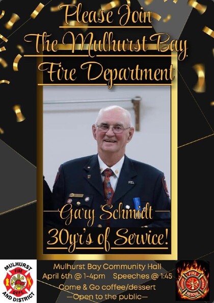 30 Years with the Mulhurst Bay Fire Department